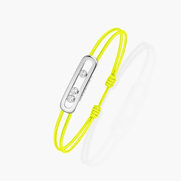 Messika Messika Care(s) Yellow Cord Bracelet in 18K White Gold | Fine Bracelets | Coveti