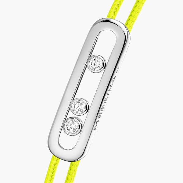 Messika Messika Care(s) Yellow Cord Bracelet in 18K White Gold | Fine Bracelets | Coveti