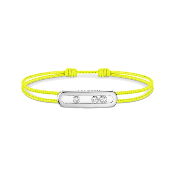 Messika Messika Care(s) Yellow Cord Bracelet in 18K White Gold | Fine Bracelets | Coveti