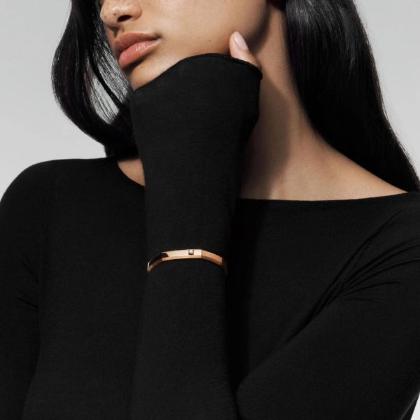 Messika Moderniste Bracelet in 18K Pink Gold, Large Model | Fine Bracelets | Coveti