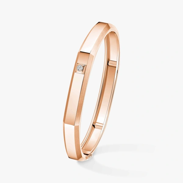 Messika Moderniste Bracelet in 18K Pink Gold, Large Model | Fine Bracelets | Coveti