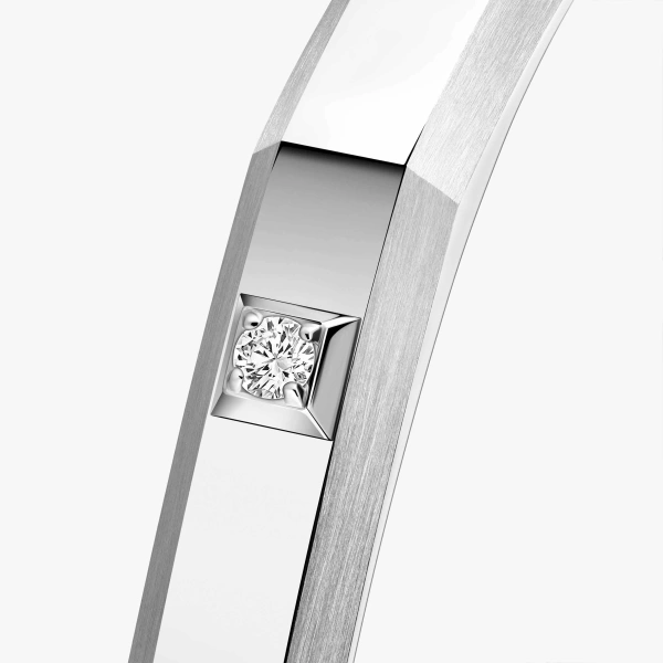 Messika Moderniste Bracelet in 18K White Gold, Large Model | Fine Bracelets | Coveti