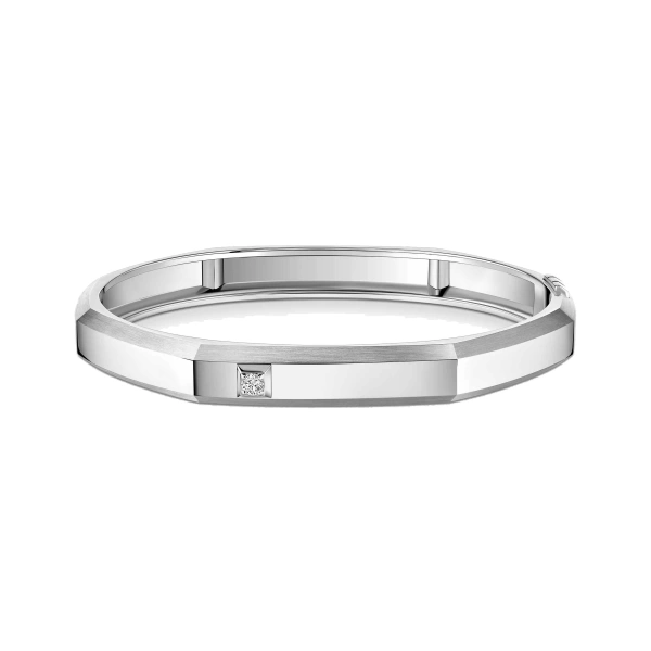 Messika Moderniste Bracelet in 18K White Gold, Large Model | Fine Bracelets | Coveti