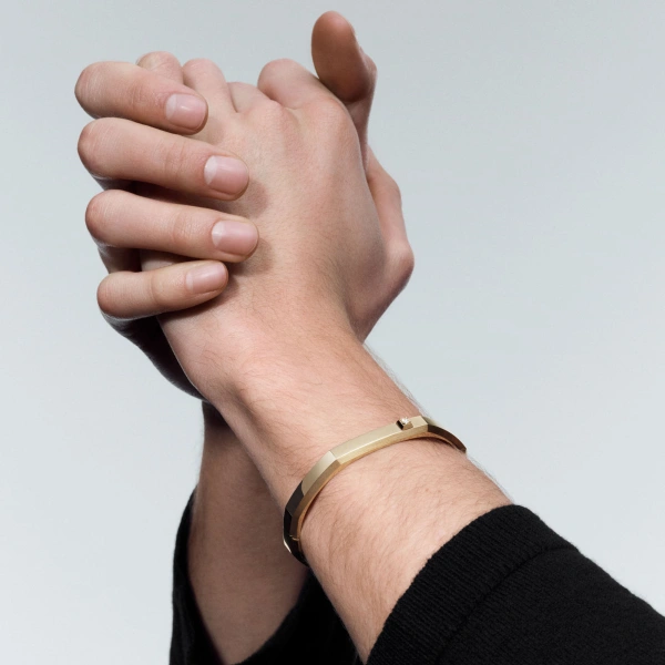 Messika Moderniste Bracelet in 18K Yellow Gold, Large Model | Fine Bracelets | Coveti