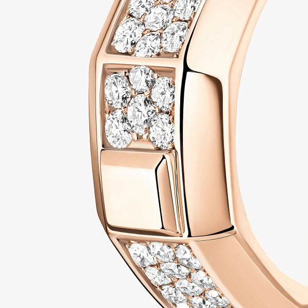 Messika Moderniste Ear Cuff in 18K Pink Gold, Medium Model | Fine Earrings | Coveti