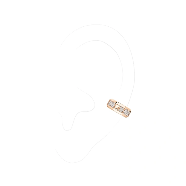 Messika Moderniste Ear Cuff in 18K Pink Gold, Medium Model | Fine Earrings | Coveti