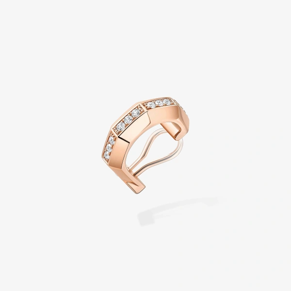 Messika Moderniste Ear Cuff in 18K Pink Gold, Small Model | Fine Earrings | Coveti