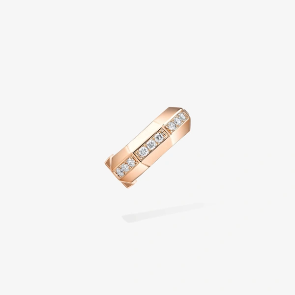 Messika Moderniste Ear Cuff in 18K Pink Gold, Small Model | Fine Earrings | Coveti