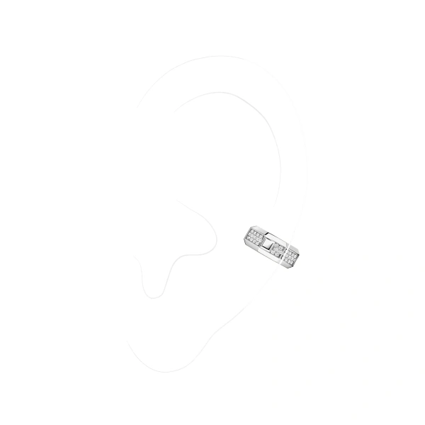 Moderniste Ear Cuff in 18K White Gold, Medium Model