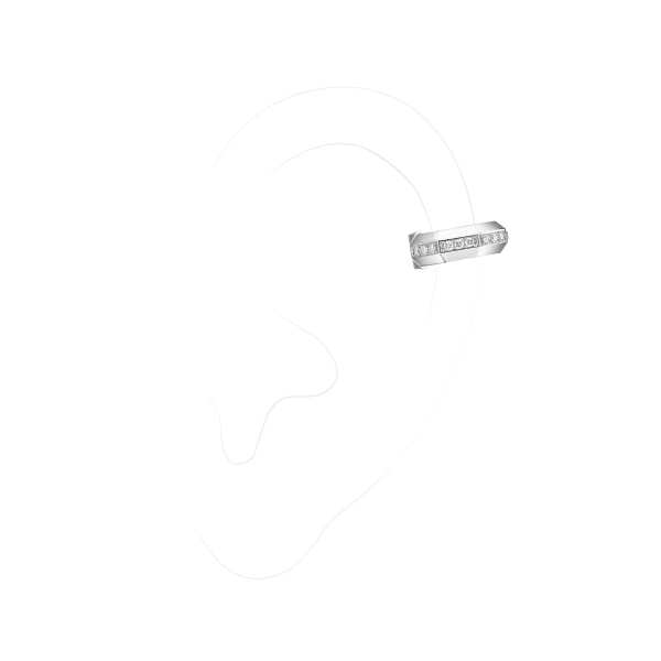 Moderniste Ear Cuff in 18K White Gold, Small Model
