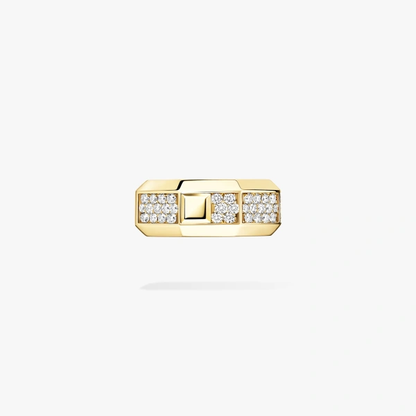 Messika Moderniste Ear Cuff in 18K Yellow Gold, Medium Model | Fine Earrings | Coveti