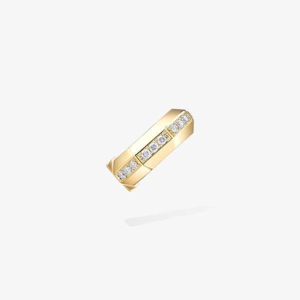 Messika Moderniste Ear Cuff in 18K Yellow Gold, Small Model | Fine Earrings | Coveti