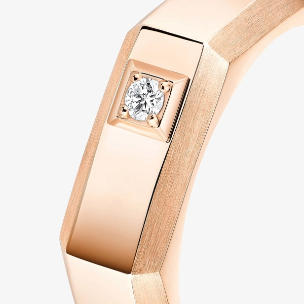 Messika Moderniste Ring in 18K Pink Gold, Medium Model | Fine Rings | Coveti