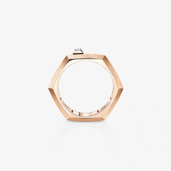 Messika Moderniste Ring in 18K Pink Gold, Medium Model | Fine Rings | Coveti