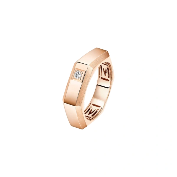 Messika Moderniste Ring in 18K Pink Gold, Medium Model | Fine Rings | Coveti