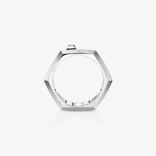 Messika Moderniste Ring in 18K White Gold, Medium Model | Fine Rings | Coveti