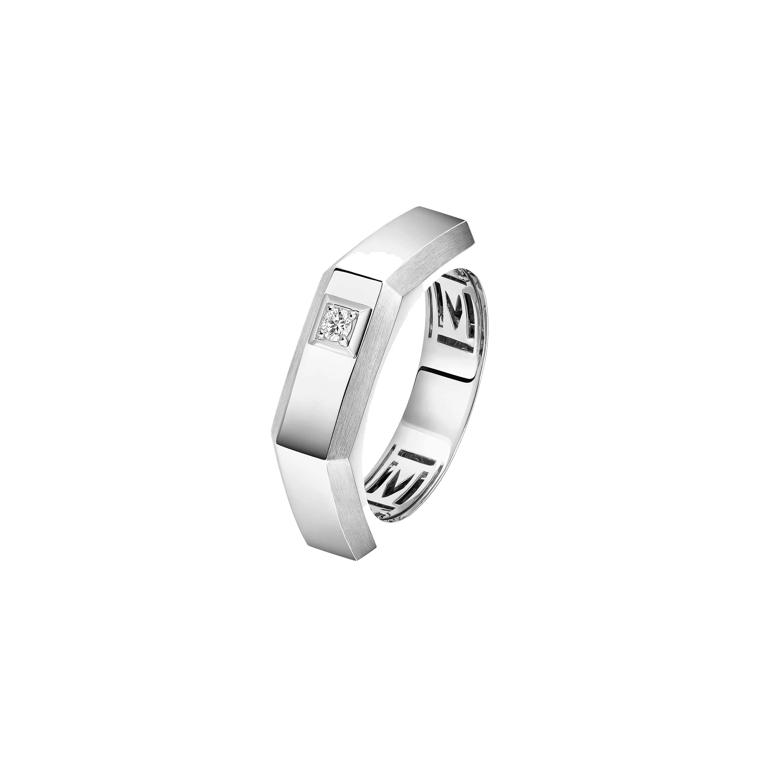 Messika Moderniste Ring in 18K White Gold, Medium Model Messika Moderniste Ring in 18K White Gold, Medium Model | Fine Rings | Coveti