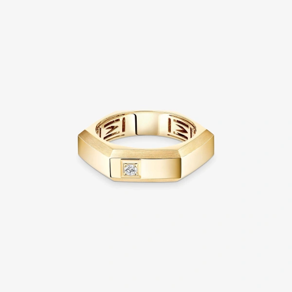 Messika Moderniste Ring in 18K Yellow Gold, Medium Model | Fine Rings | Coveti