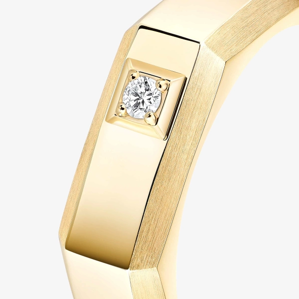 Messika Moderniste Ring in 18K Yellow Gold, Medium Model | Fine Rings | Coveti