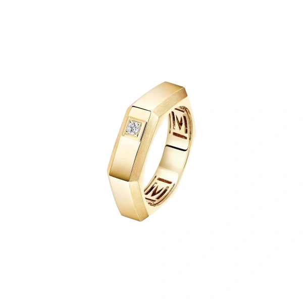 Messika Moderniste Ring in 18K Yellow Gold, Medium Model | Fine Rings | Coveti