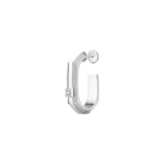 Messika Moderniste Single Earring in 18K White Gold, Small Model | Fine Earrings | Coveti