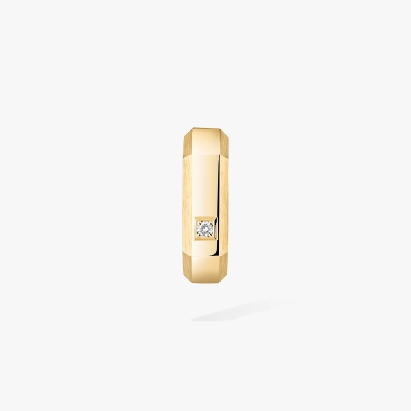 Messika Moderniste Single Earring in 18K Yellow Gold, Medium Model | Fine Earrings | Coveti