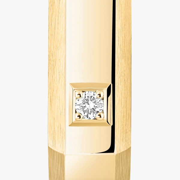 Messika Moderniste Single Earring in 18K Yellow Gold, Medium Model | Fine Earrings | Coveti