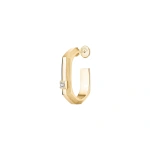 Messika Moderniste Single Earring in 18K Yellow Gold, Small Model | Fine Earrings | Coveti