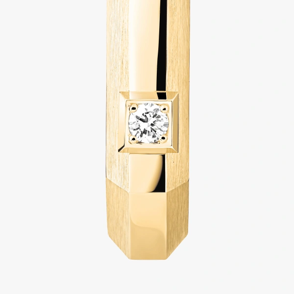 Messika Moderniste Single Earring in 18K Yellow Gold, Small Model | Fine Earrings | Coveti