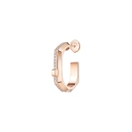 Messika Moderniste Single Pave Earring in 18K Pink Gold, Small Model | Fine Earrings | Coveti