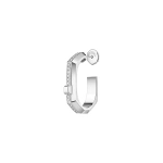 Messika Moderniste Single Pave Earring in 18K White Gold, Small Model | Fine Earrings | Coveti