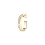 Messika Moderniste Single Pave Earring in 18K Yellow Gold, Small Model | Fine Earrings | Coveti
