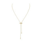 Messika Moderniste Tie Necklace in 18K Yellow Gold | Fine Necklaces | Coveti