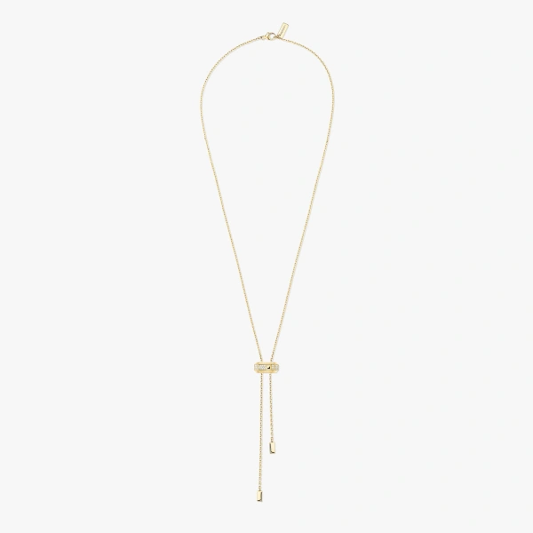 Messika Moderniste Tie Necklace in 18K Yellow Gold | Fine Necklaces | Coveti