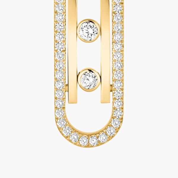 Messika Move 10th Earrings in 18K Yellow Gold, Small Model | Fine Earrings | Coveti