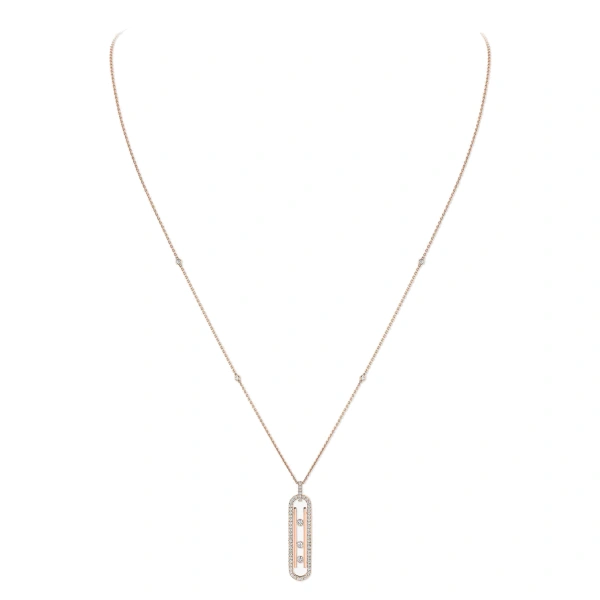 Move 10th Pendant in 18K Pink Gold, Small Model