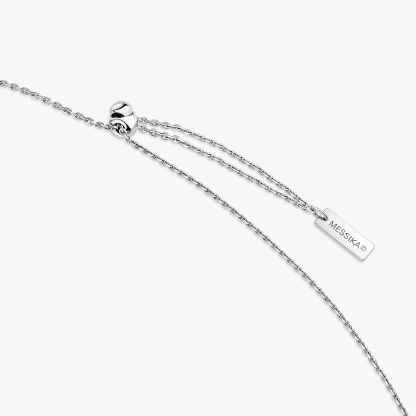 Messika Move 10th Pendant in 18K White Gold, Small Model | Fine Necklaces | Coveti