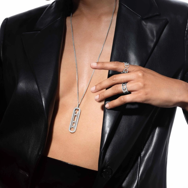 Messika Move 10th Ring in 18K White Gold | Fine Rings | Coveti