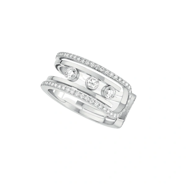 Move 10th Ring in 18K White Gold