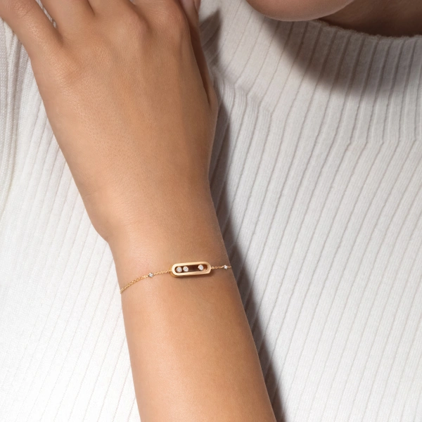 Messika Move Classique Bracelet in 18K Yellow Gold, Small Model | Fine Bracelets | Coveti