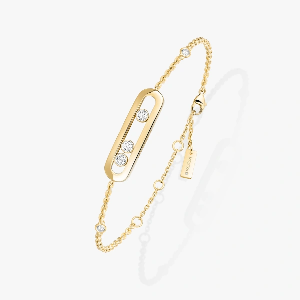 Messika Move Classique Bracelet in 18K Yellow Gold, Small Model | Fine Bracelets | Coveti