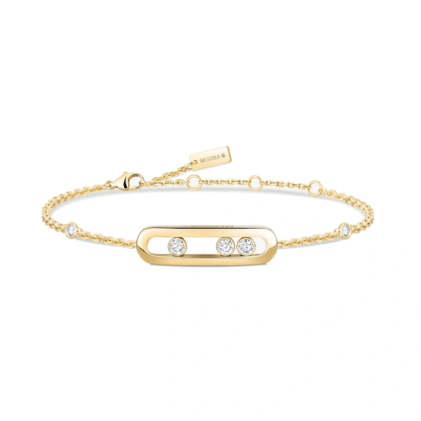 Messika Move Classique Bracelet in 18K Yellow Gold, Small Model | Fine Bracelets | Coveti