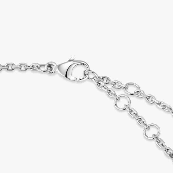 Messika Move Classique Chiseled Bracelet in 18K White Gold, Large Model | Fine Bracelets | Coveti