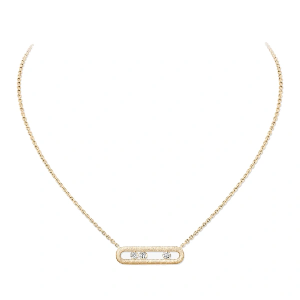 Messika Move Classique Chiseled Necklace in 18K Yellow Gold, Large Model | Fine Necklaces | Coveti