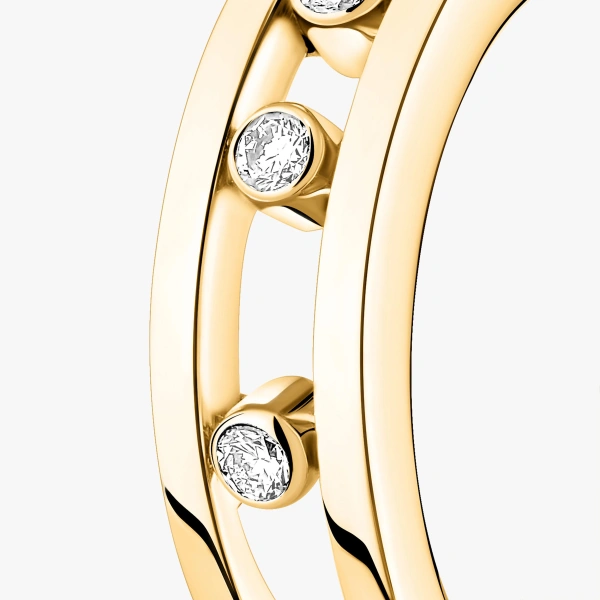 Messika Move Classique Hoop Earrings in 18K Yellow Gold | Fine Earrings | Coveti