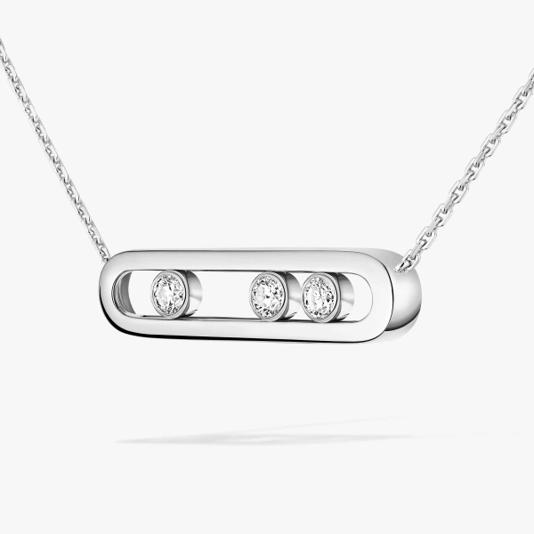 Messika Move Classique Necklace in 18K White Gold, Large Model | Fine Necklaces | Coveti