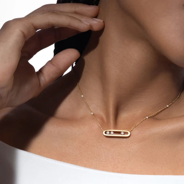 Messika Move Classique Necklace in 18K Yellow Gold, Large Model | Fine Necklaces | Coveti