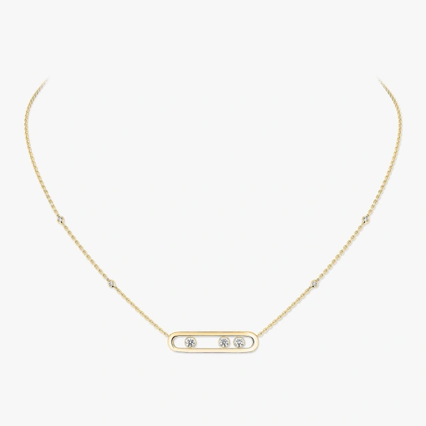 Messika Move Classique Necklace in 18K Yellow Gold, Large Model | Fine Necklaces | Coveti