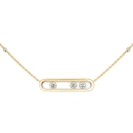 Messika Move Classique Necklace in 18K Yellow Gold, Large Model | Coveti