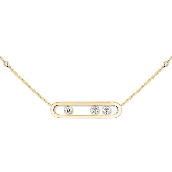Messika Move Classique Necklace in 18K Yellow Gold, Large Model | Coveti